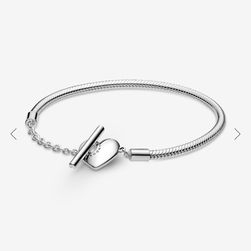Pandora Silver Heart Charm Bracelet